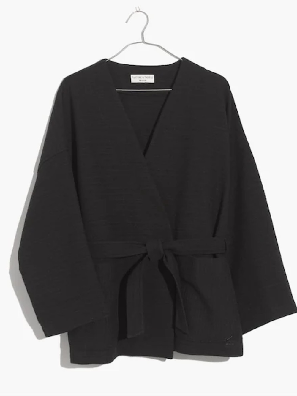 Madewell Black Open-Front Knit Blazer
